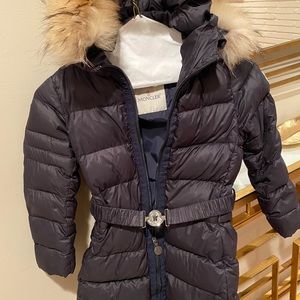 Moncler down coat, girl size 6